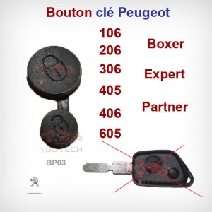 Télécommande clé 3 boutons Peugeot Expert, Partner